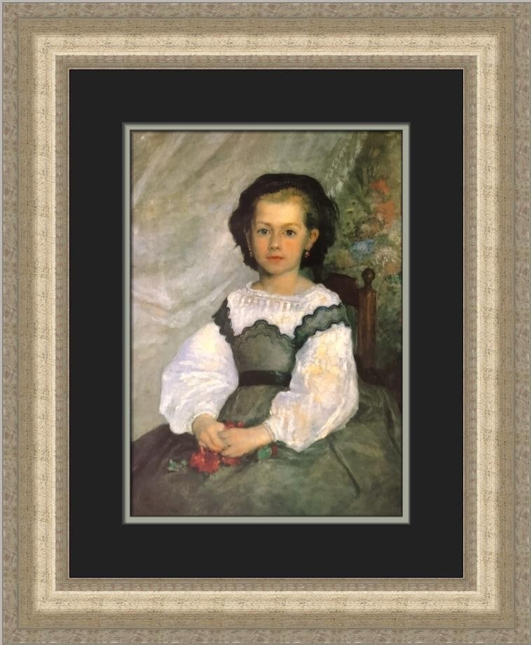 Pierre-Auguste Renoir Portrait of Romaine Lascaux Custom Framed Print 21 x 18 (1 of 2)