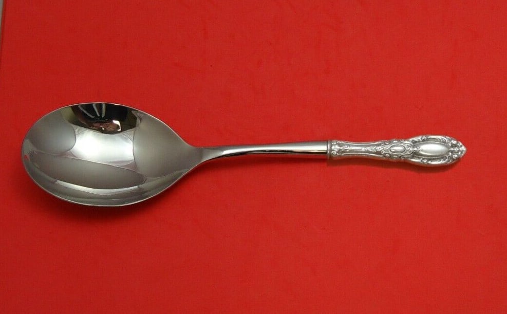 Towle King Richard Sterling Silver Casserole Spoon Custom Made 11 1/4": Towle King Richard Sterling Silver Casserole Spoon Custom Made 11 1/4" This exquisite casserole spoon features the classic King Richard pattern by Towle, crafted from high-quality sterling silver. The