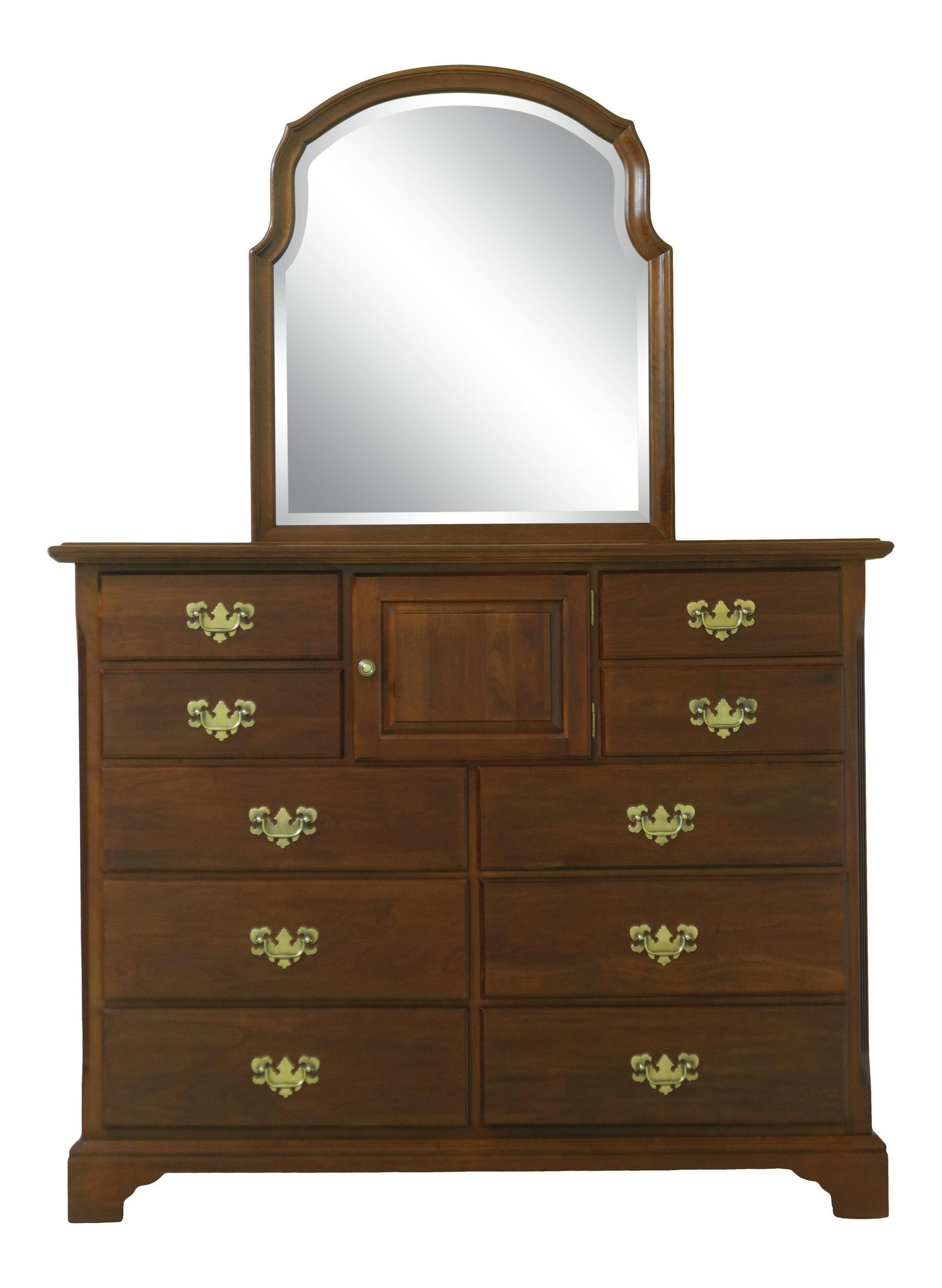 Cresent Solid Cherry Gentleman's Chest with Beveled Mirror (1 of 10)