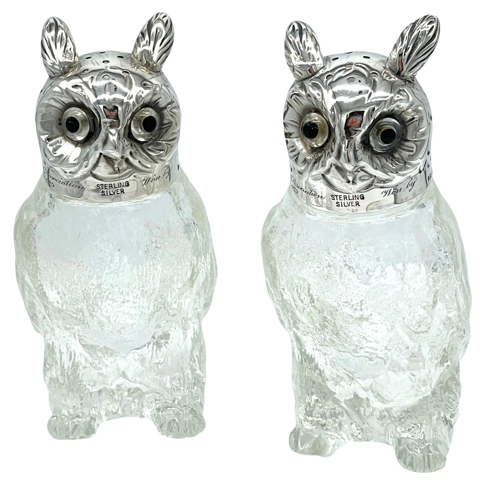 Art Deco Austrian Sterling Silver Owl Salt and Pepper Shakers Set of 2 1929 (1 of 15)