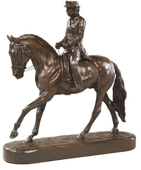 Belden Lodge Style Equestrian Sculpture Masterful Dressage Resin (1 of 1)