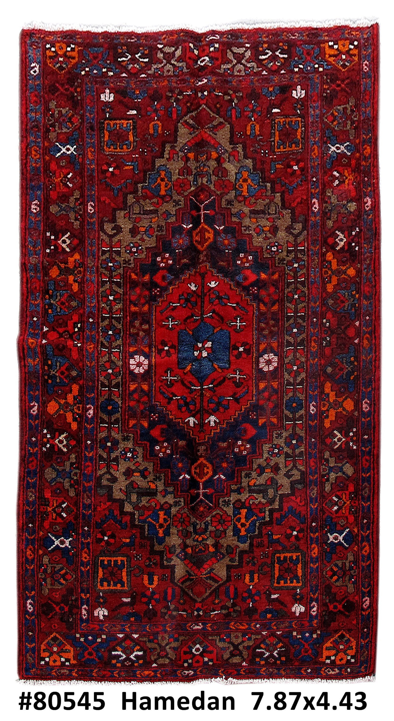 4.5 x 7.11 Handwoven Maroon Persian Hamadan Wool Area Rug: 4.5 x 7.11 Handwoven Maroon Persian Hamadan Wool Area Rug Free continental US Shipping Discover the elegance of the 4.5' x 7.11' Maroon Persian Hamadan Rug, a true testament to Persian craftsmanship.