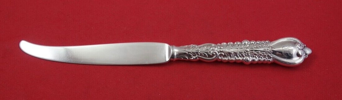 Tiffany & Co. Florentine Sterling Silver Dessert Knife 7 5/8": Tiffany & Co. Florentine Sterling Silver Dessert Knife 7 5/8" This exquisite Florentine dessert knife from Tiffany & Co. is a stunning addition to any silverware collection. Crafted from high-quality
