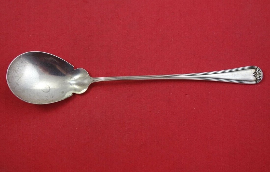 Durgin New Standish Sterling Silver Lettuce Spoon 8 5/8" (1 of 2)