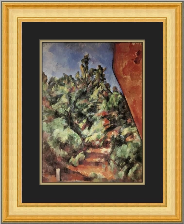 Paul Cezanne Bibemus Red Rock Custom Framed Print 20 x 18 in (1 of 2)