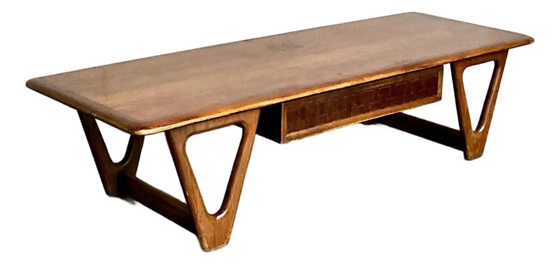 Perception Series Triangle Leg Coffee Table by Lane Furniture Walnut Veneer (1 of 10)