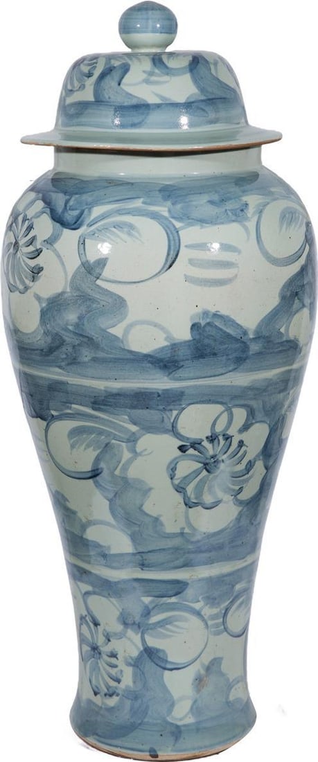 Handcrafted Asian Antique Style Silla Flower Temple Jar (1 of 4)