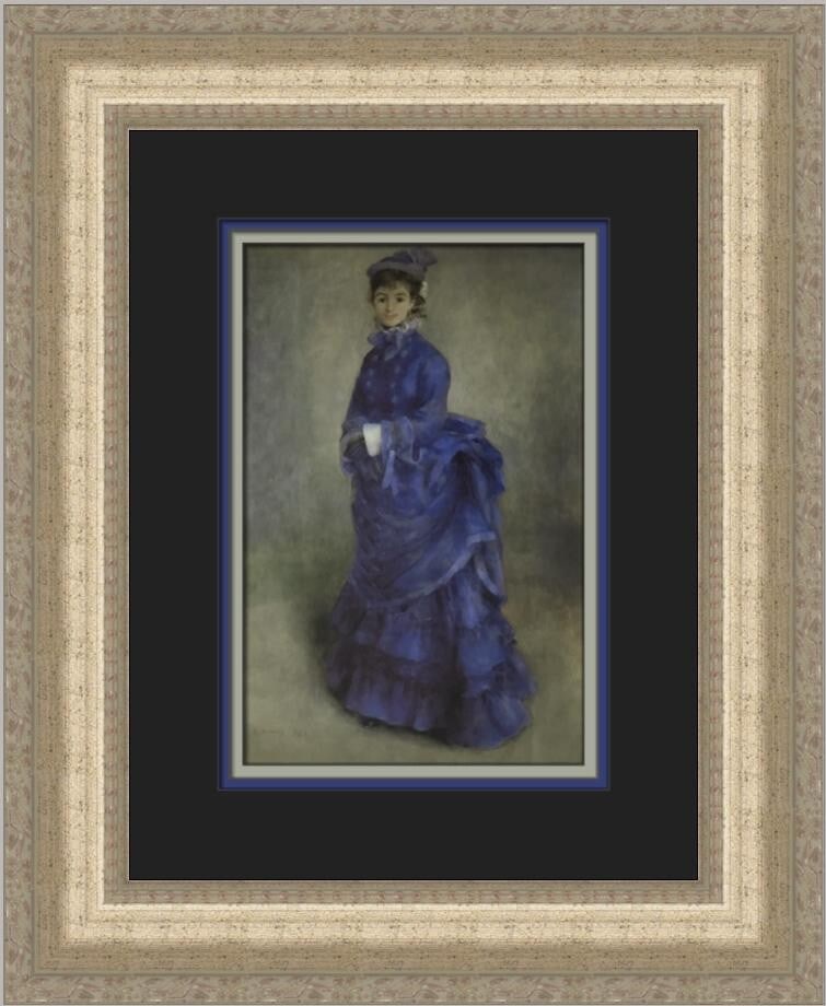 Renoir The Parisienne Custom Framed Print 18 x 15 Portrait Art (1 of 2)