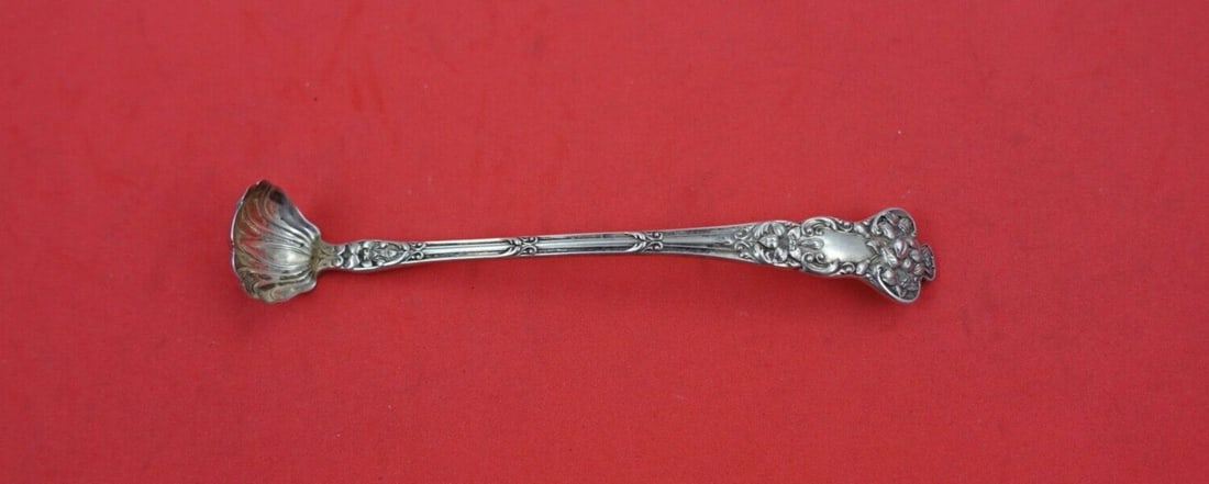 Watson Sterling Silver Bridal Flower Mustard Ladle Shell Bowl 4 3/4in (1 of 2)
