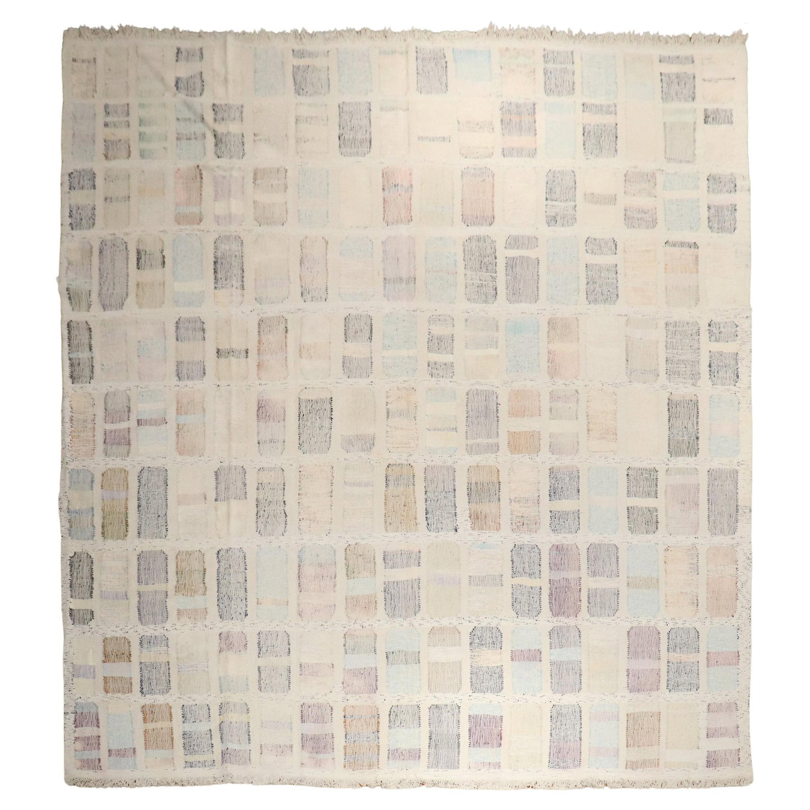 Zabihi Collection Vintage Scandinavian Turkish Kilim 13'1" x 15'7" Wool Hand-Knotted (1 of 12)