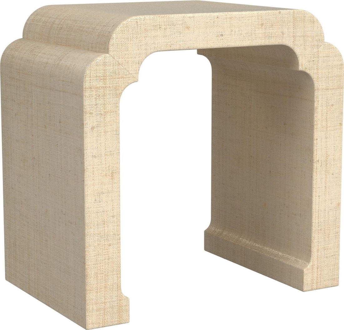 Coastal Style Natural Raffia Side Table by Butler Specialty 24x24 Beige (1 of 7)