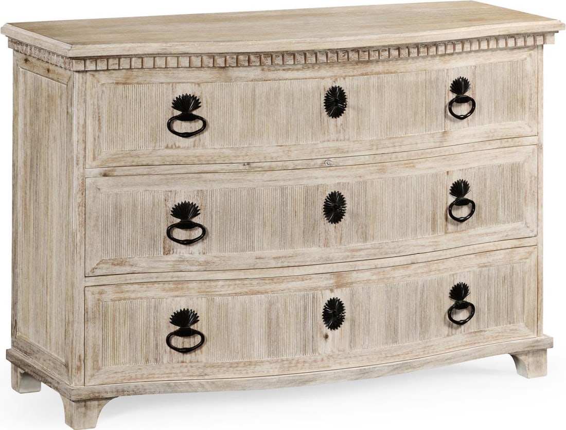 Jonathan Charles Bow-Front Commode in Polka Dot Finish (1 of 6)