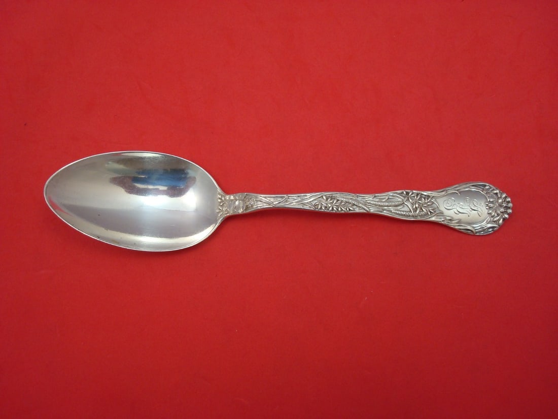 Gorham Meadow Sterling Silver Serving Spoon 8 3/8 inches Monogrammed (1 of 1)
