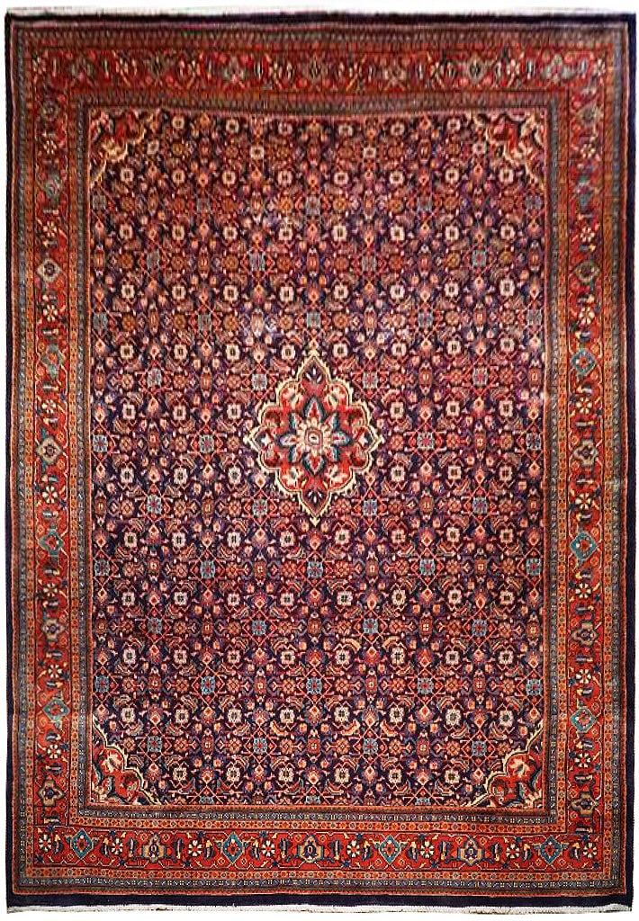 Navy Blue 9.7 x 12.11 Handmade Herati Persian Tabriz Rug: Navy Blue 9.7 x 12.11 Handmade Herati Persian Tabriz Rug Free continental US Shipping Discover the exquisite beauty of this 9.7 x 12.11 Navy Blue Handmade Herati Persian Tabriz Rug, expertly crafted b
