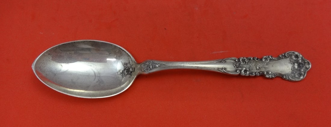 International Sterling Silver Pansy Soup Spoon 6.75 Inch Flatware (1 of 2)