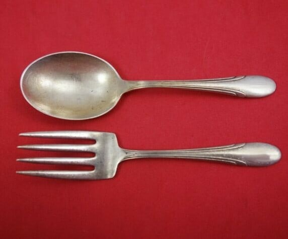 Towle Symphony Sterling Silver Baby Set 2pc Vintage 4 3/8" (1 of 2)