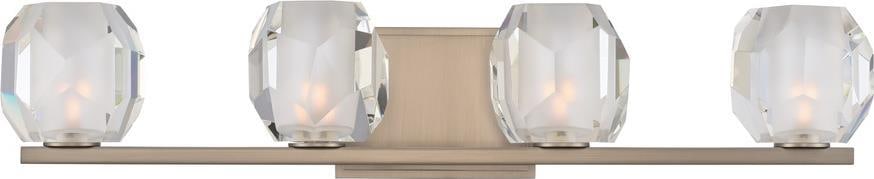 Kalco Regent Vintage Style Bath Light Satin Nickel 4 Bulb Dimmable (1 of 1)