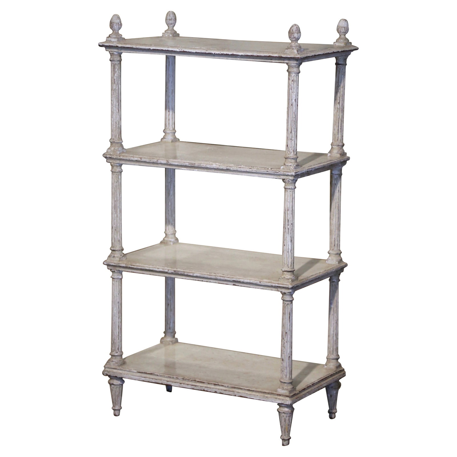 19th Century French Louis XVI Hand-Carved Oak Free Standing Shelf (1 of 9)