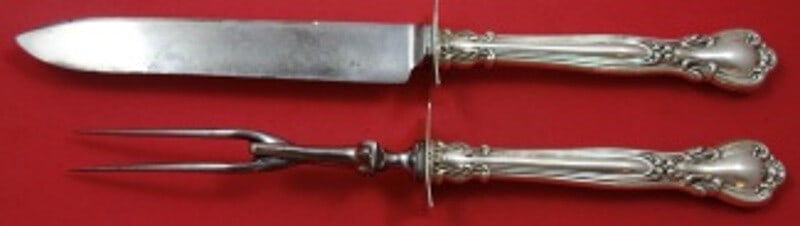 Gorham Chantilly Sterling Silver 2pc Roast Carving Set (1 of 2)