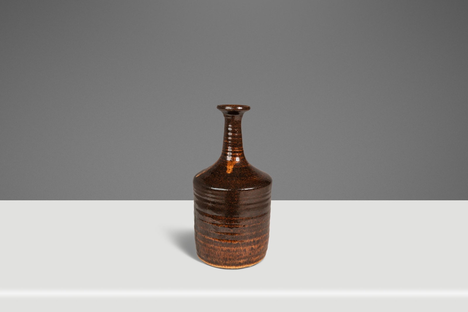 1970s Japanese Studio Stoneware Vase with Glazed Finish (1 of 15)