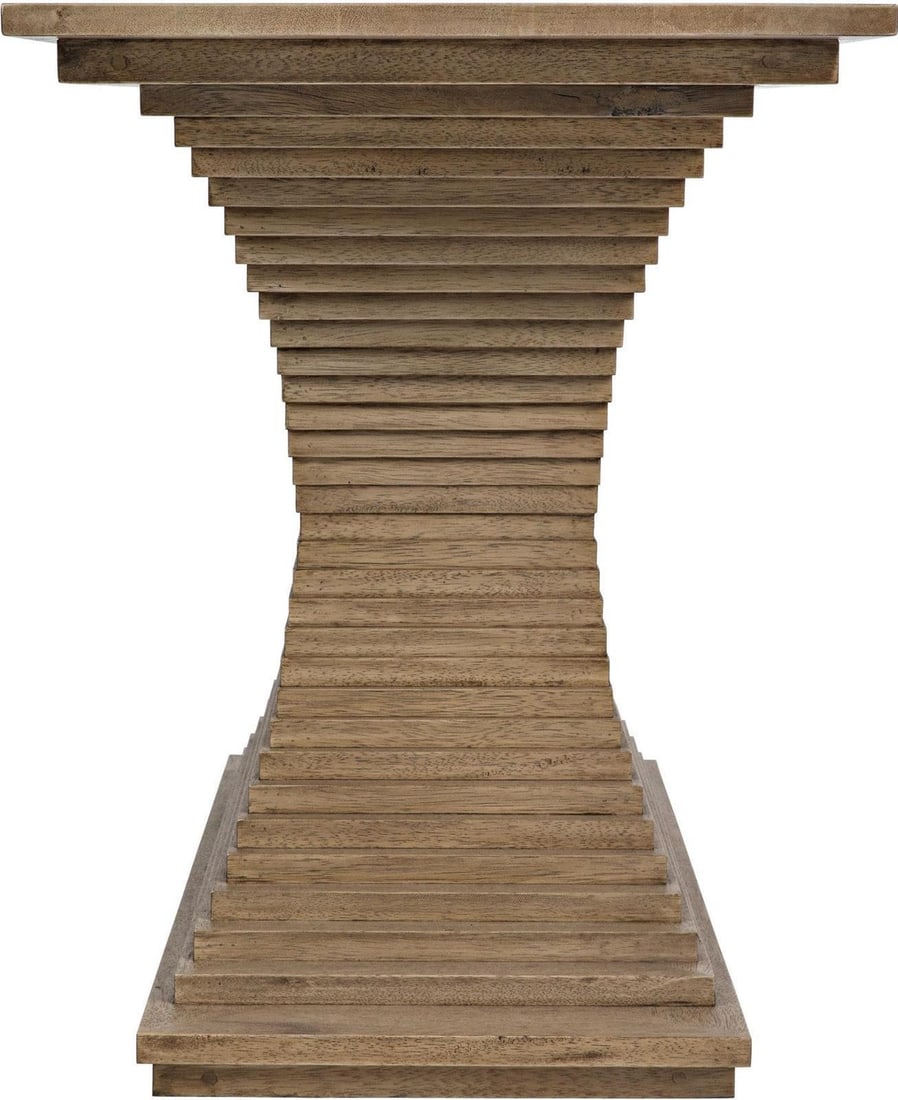 Noir Cambio Console Table Bleached Walnut Classic Design 30.5H 72W 22D (1 of 8)