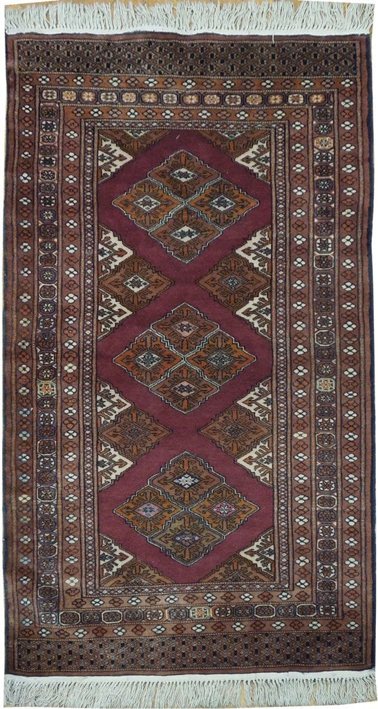 3' x 5' Hand-knotted Red Bokhara Area Rug Premium Wool (1 of 6)