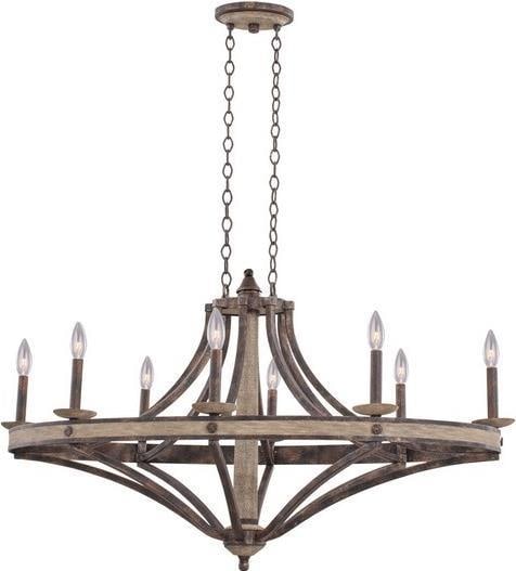 Kalco Coronado 8-Light Hand-Forged Iron Chandelier Florence Gold (1 of 1)