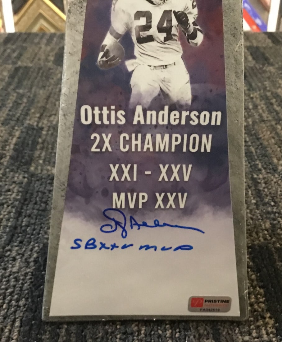 Otis Anderson Signed New York Giants Lombardi Trophy SBXXV MVP Pristine Authentics (1 of 2)