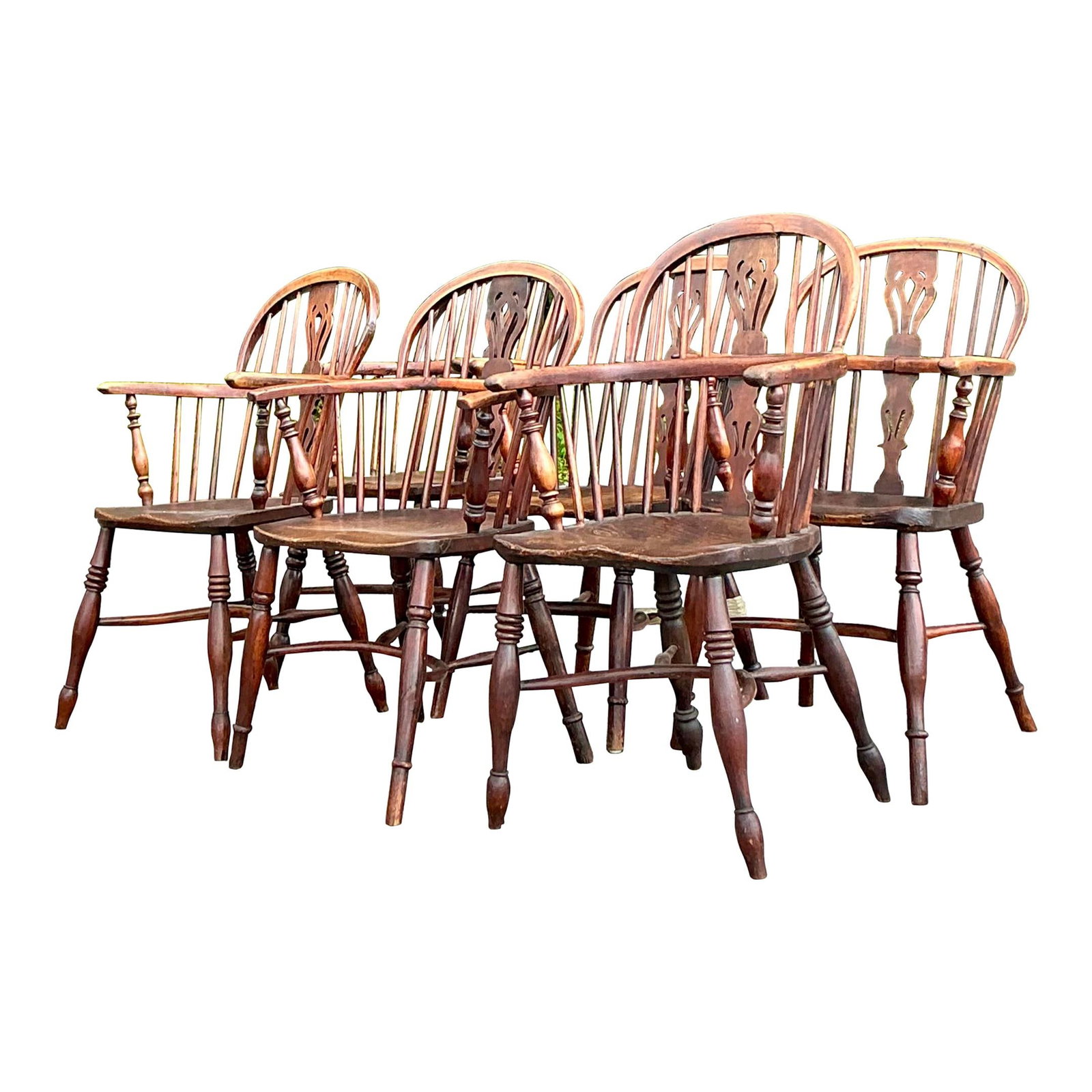 Set of 6 Vintage 19th Century English Windsor Chairs (1 of 7)