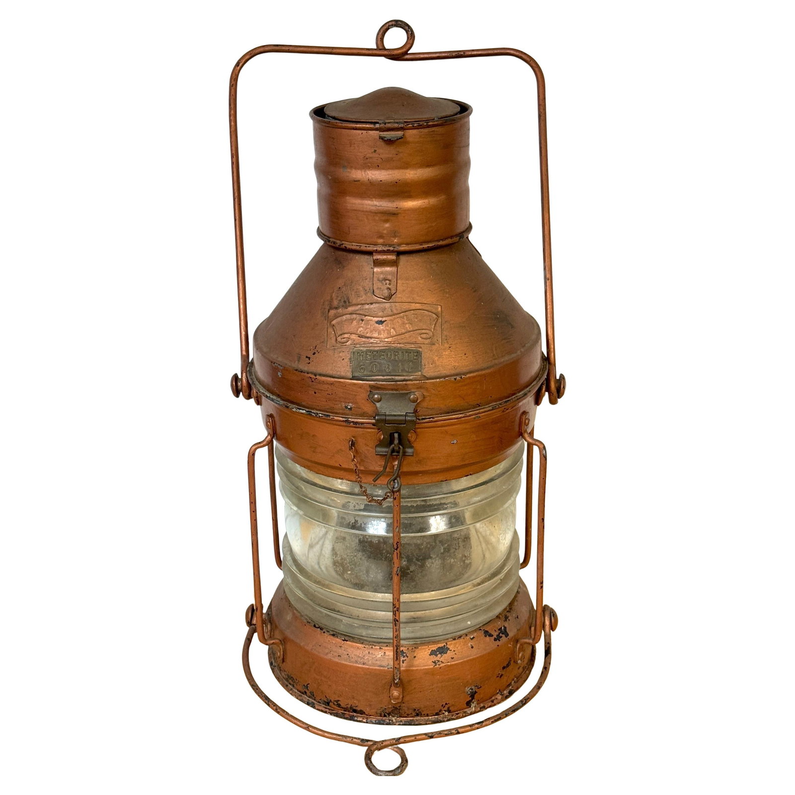 Antique Maritime Lantern Meteorite 50811 Early 20th Century by Meteorite Lamp Co (1 of 18)