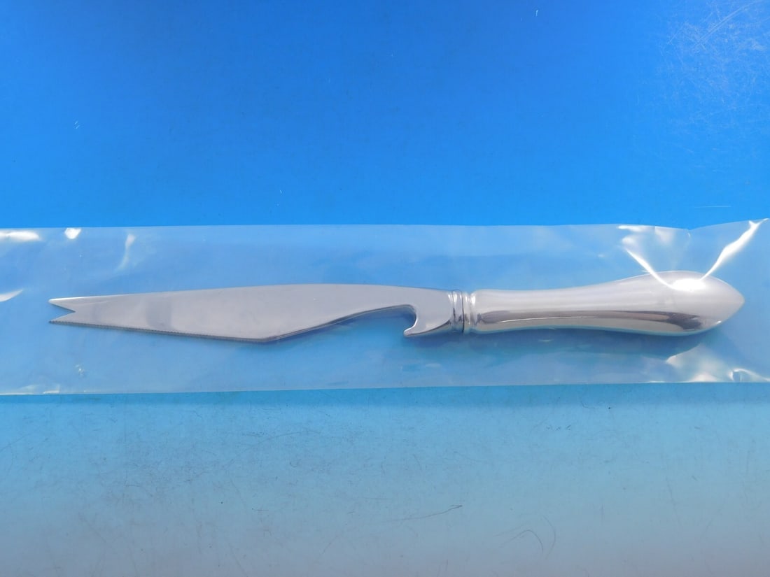 Dominick & Haff Sterling Silver Bar Knife Pointed Antique Custom Made: Dominick & Haff Sterling Silver Bar Knife Pointed Antique Custom Made This exquisite bar knife, crafted by Dominick & Haff, showcases the elegant Pointed Antique pattern. Made from high-quality sterli