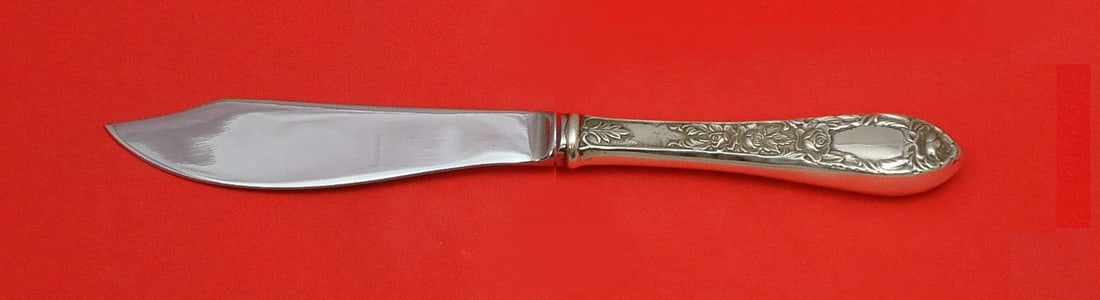Kirk Rose Pattern Sterling Silver Fish Knife Custom 8 1/4" (1 of 1)