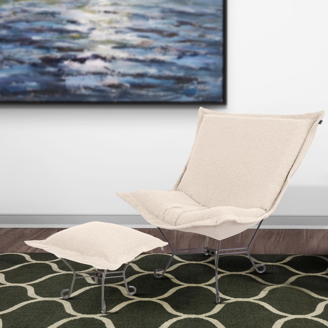 Howard Elliott Barbet Chocolate Natural Rocker Unique Design 40H 40W 37D (1 of 8)