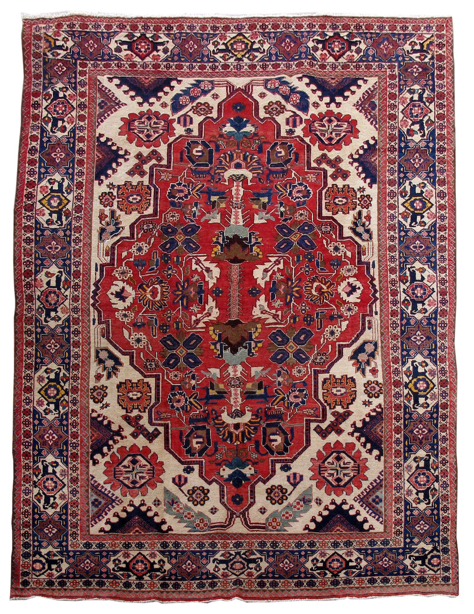 Handcrafted Persian Tabriz Khoy Rug 7'10" x 10'6" Traditional Design (1 of 6)