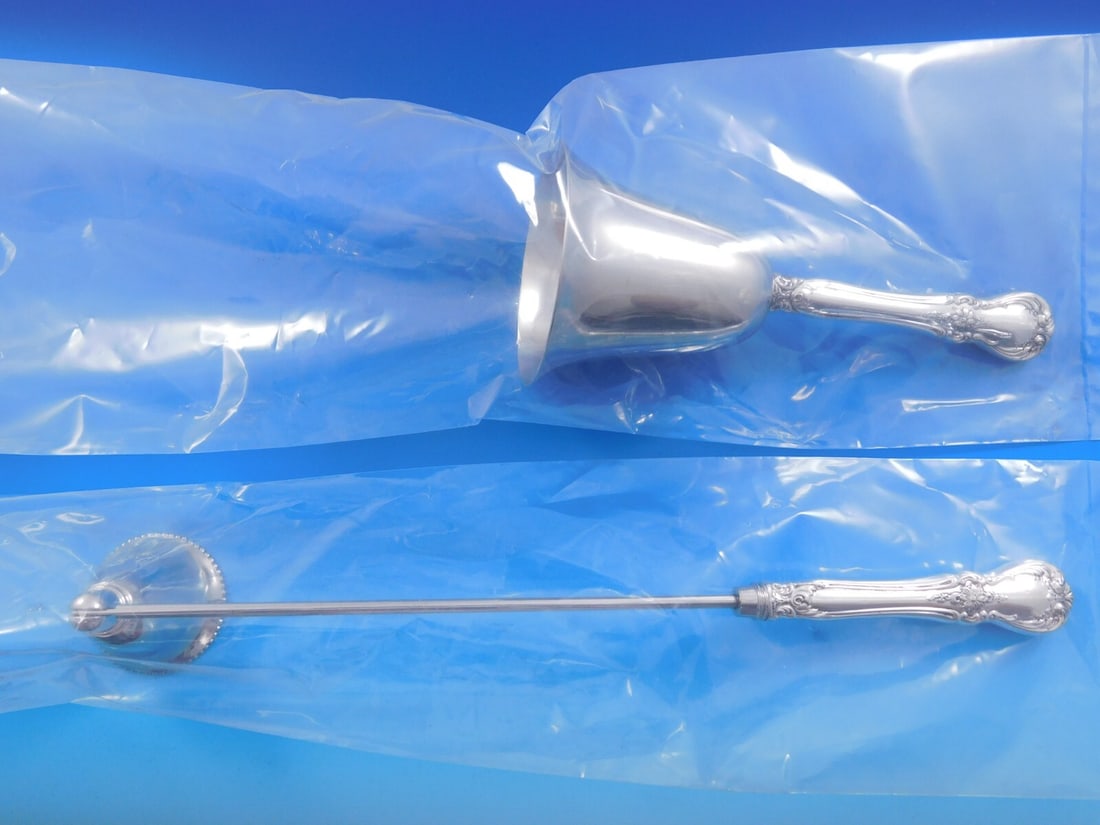 Towle Old Master Sterling Silver 2pc Hostess Set Dinner Bell Candle Snuffer (1 of 14)