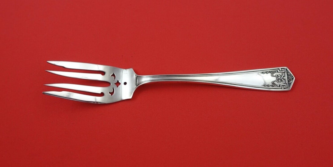 Devonshire International Sterling Silver Pierced Salad Fork 6 1/8" (1 of 2)