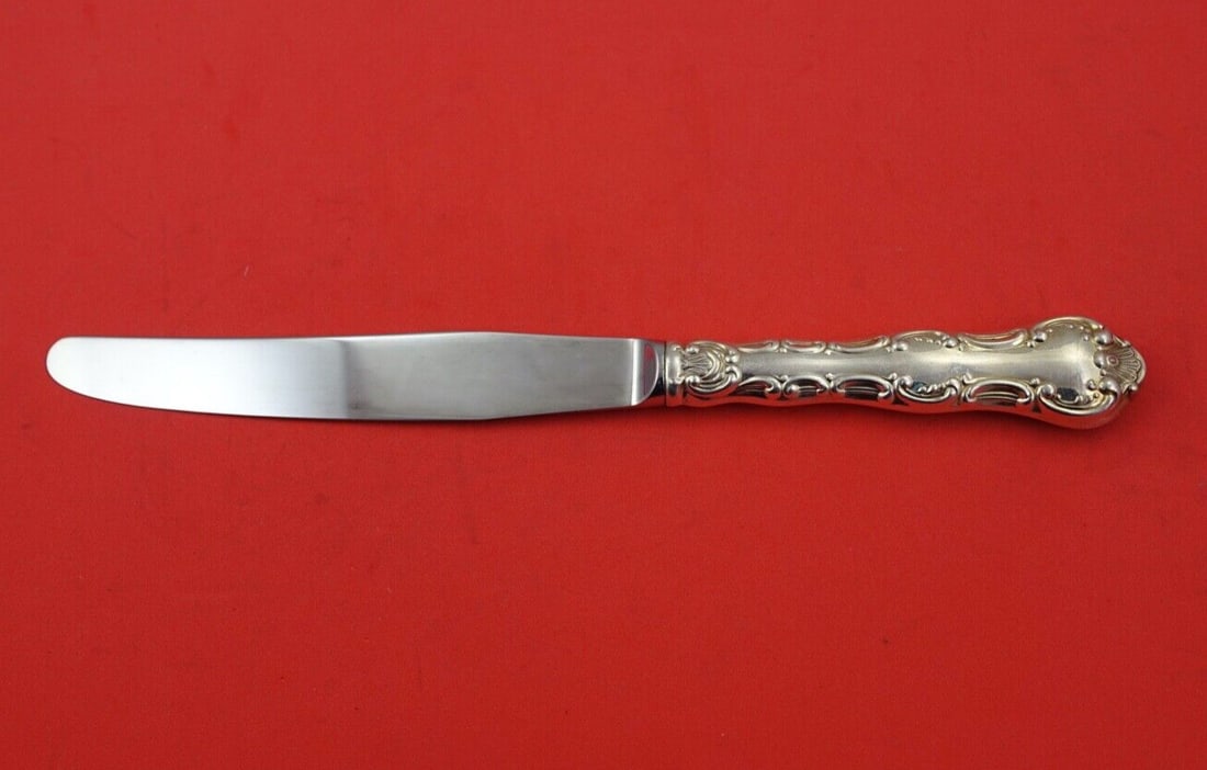 Birks Pompadour Sterling Silver Dinner Knife 9 1/2 Inch Modern Design (1 of 2)