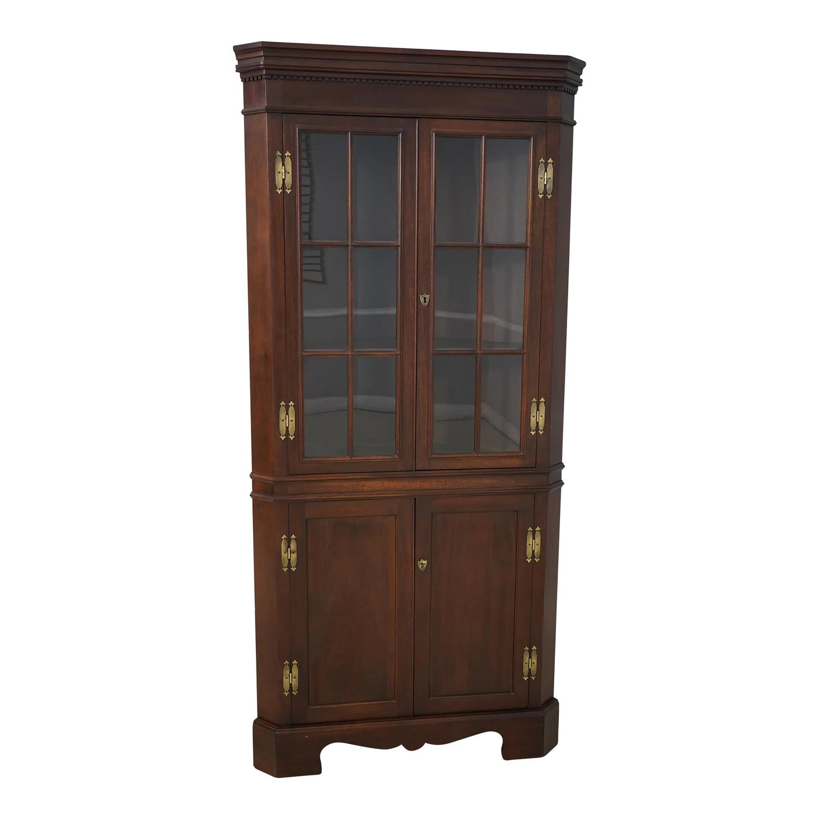 Craftique Solid Mahogany Corner Cabinet Traditional Style 30 Years Old (1 of 10)