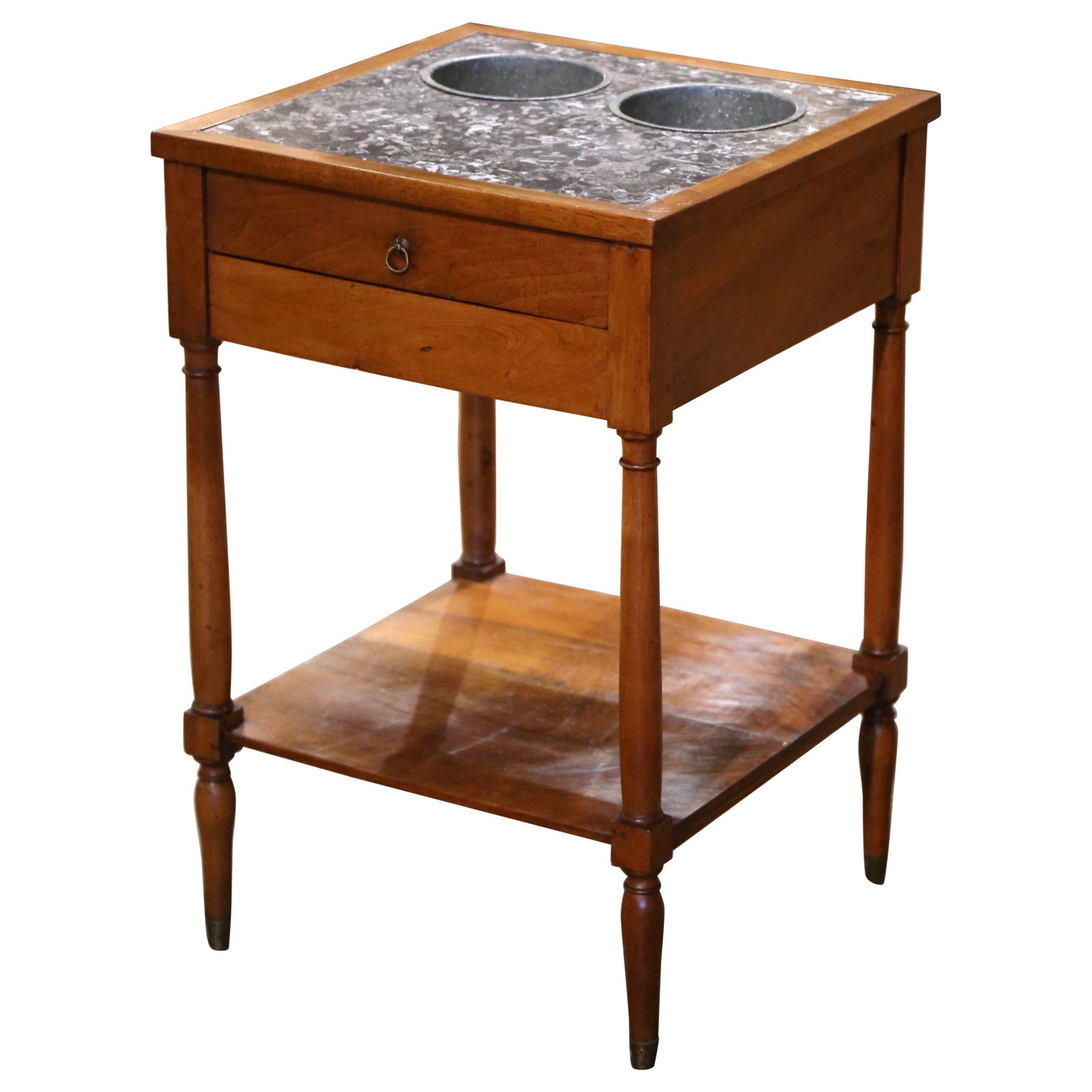 Antique 19th Century French Louis Philippe Walnut Rafraichissoir with Marble Top (1 of 10)