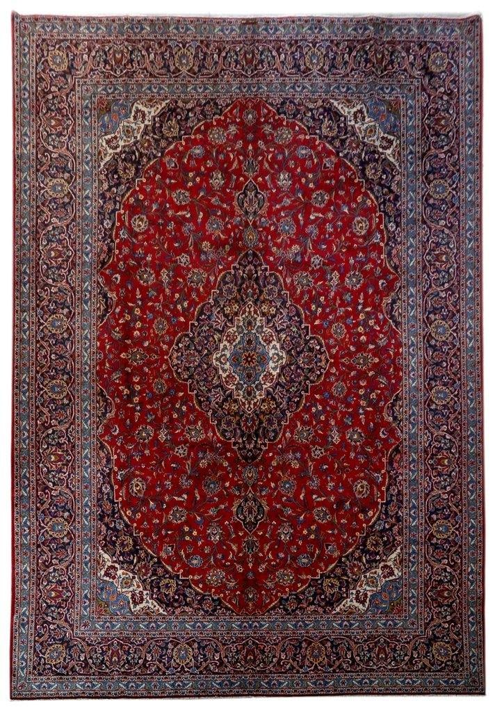Red Persian Signed Kashan Rug 11.6 x 16.7 Handcrafted in Iran (1 of 6)