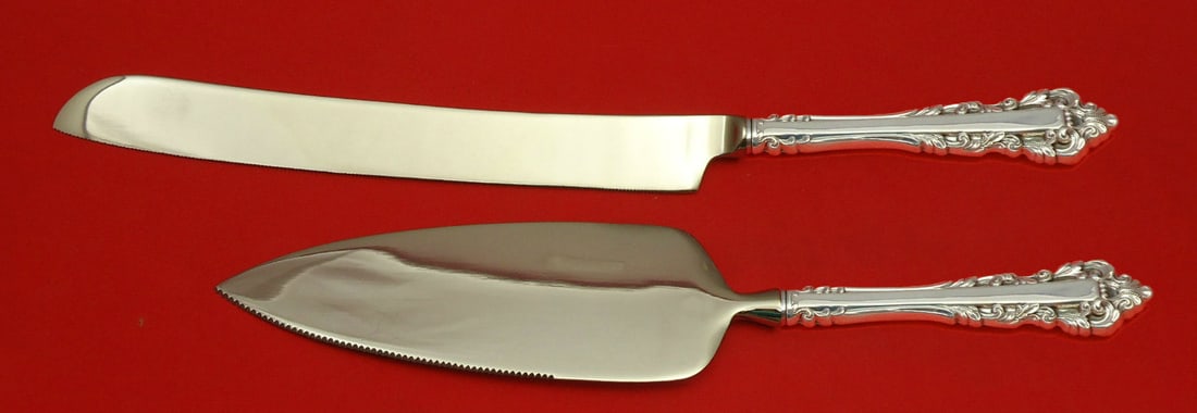 Gorham Medici New Sterling Silver Wedding Cake Set 2pc Custom Made (1 of 1)