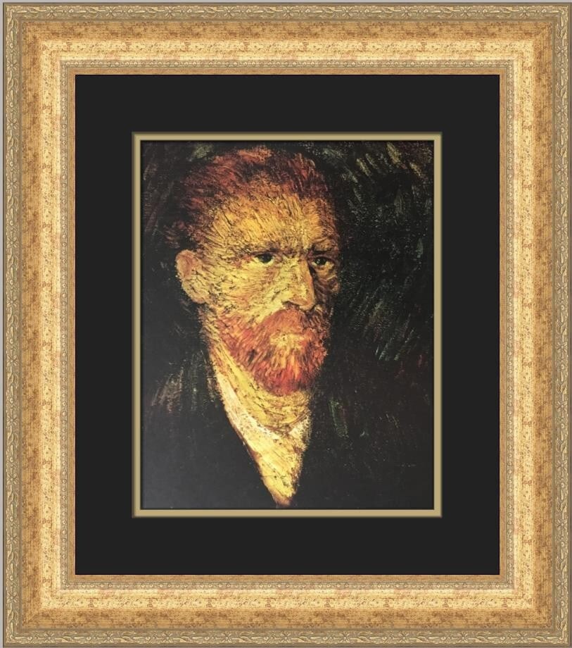 Vincent Van Gogh A Self-Portrait Custom Framed Print 21 x 18 (1 of 2)