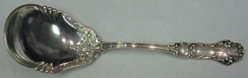 Watson Oakland Sterling Silver Berry Spoon Monogrammed 7 7/8": Watson Oakland Sterling Silver Berry Spoon Monogrammed 7 7/8" This exquisite serving spoon is part of the Oakland pattern by Watson, crafted from high-quality sterling silver. Measuring 7 7/8 inches, 