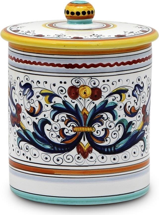 Vibrant Ricco Deruta Deluxe Ceramic Canister Multi-Color Handmade (1 of 6)