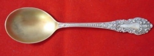 Knowles Mauser Apollo Sterling Silver Preserve Spoon 1894 Monogrammed 7" (1 of 2)