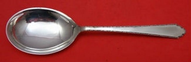 Lunt Sterling Silver Serving Spoon 9 William and Mary Pattern (1 of 1)