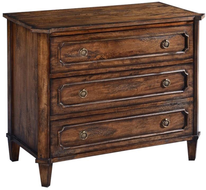 Hampton Solid Wood Chest with Brass Hardware Rustic Pecan Finish (1 of 4)
