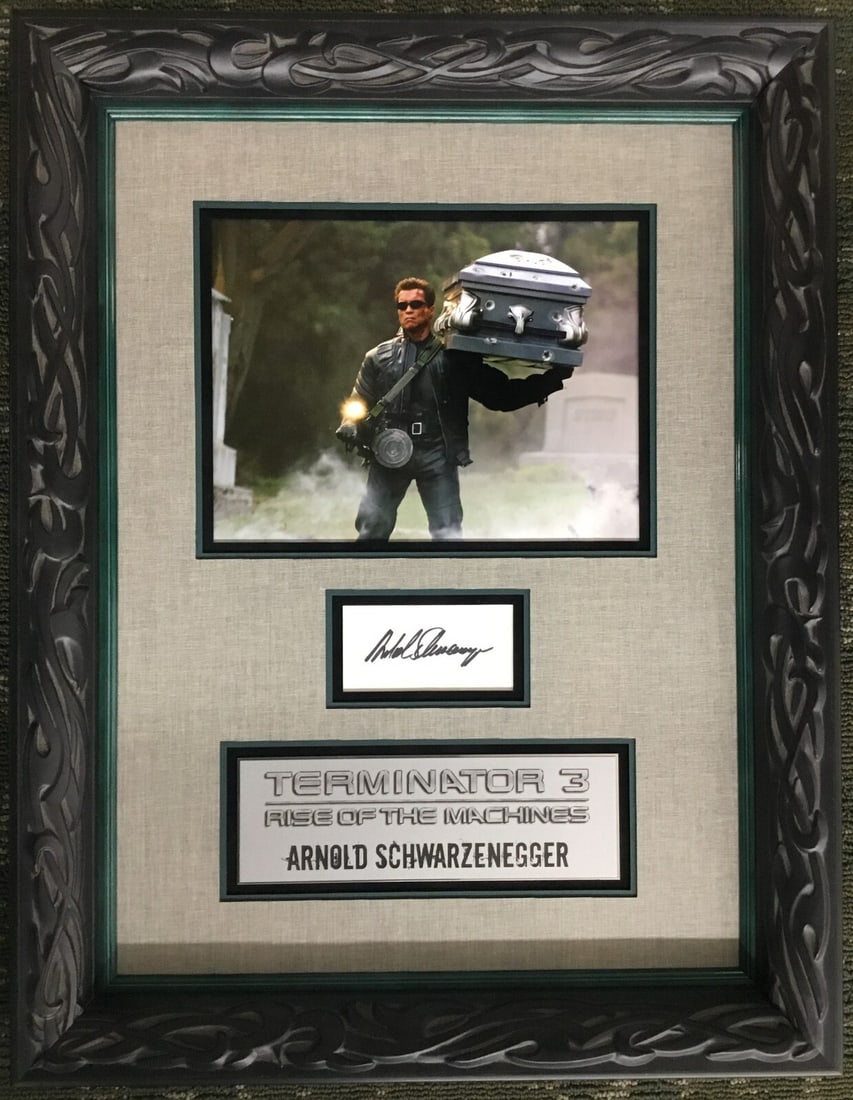 Arnold Schwarzenegger Signed Terminator Display with JSA COA Custom Frame (1 of 6)
