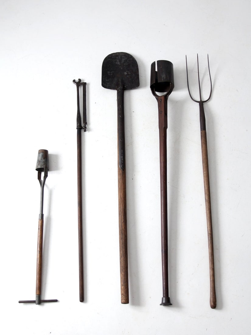 Vintage Garden Tools Set of 5 Antique Implements (1 of 15)