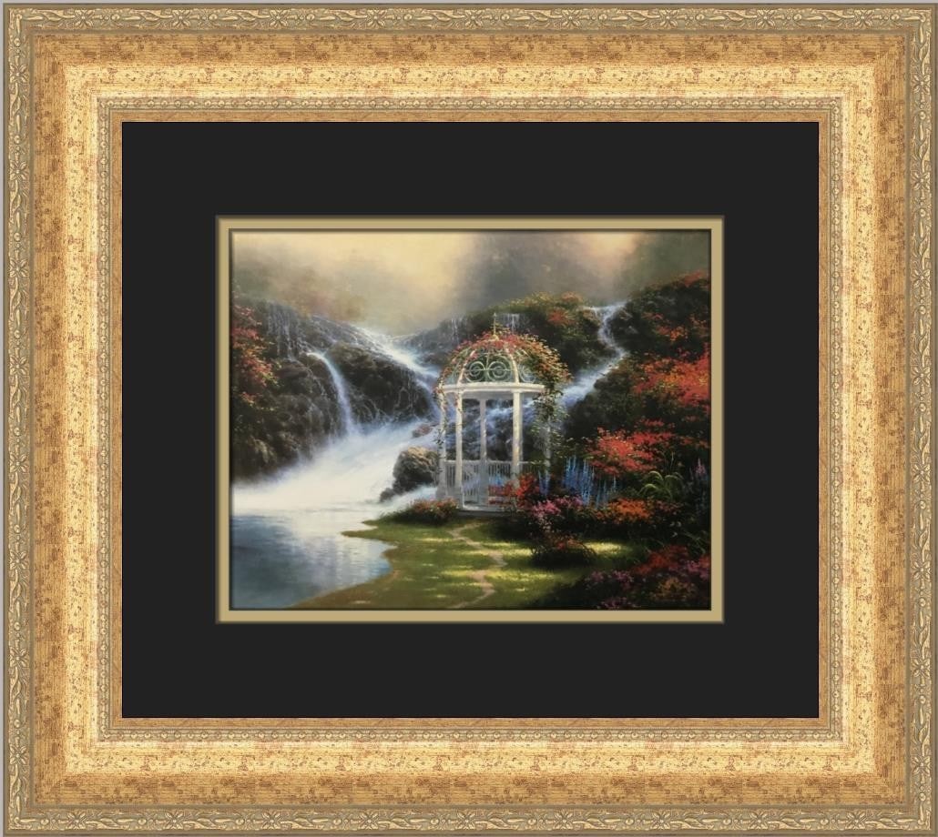 Thomas Kinkade Hidden Arbor Custom Framed Print 16 x 18 Art (1 of 2)